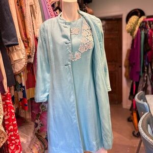 SET- Vintage Mod Tiffany Blue Dress